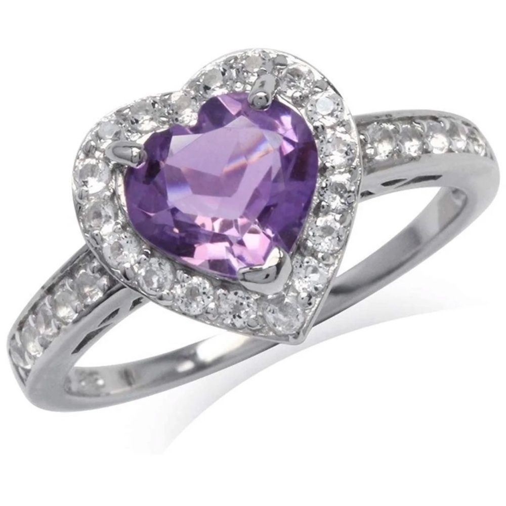 Natural Amethyst Topaz Ring